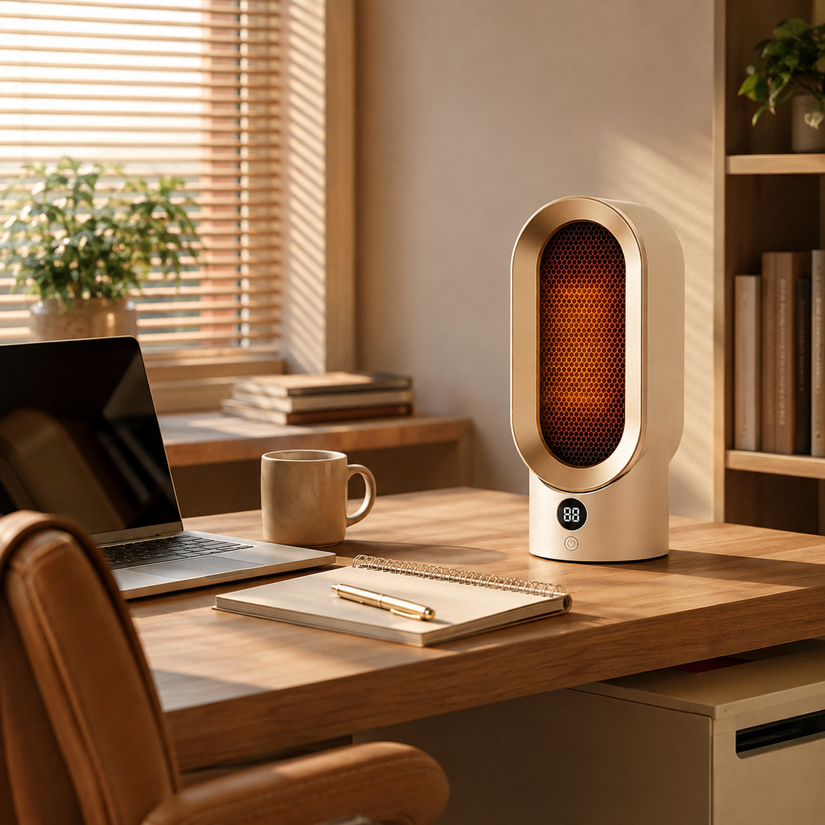 Portable Electric Heater Compact 800W Design with Quick Heating for Small Spaces