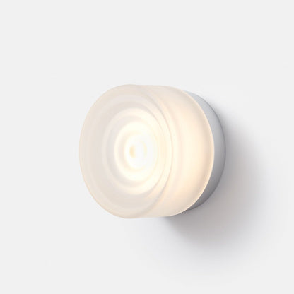 Modern LED Wall Sconce with Frosted Tempered Glass Shade, Touch Switch and Swing Arm, IP65 Rated