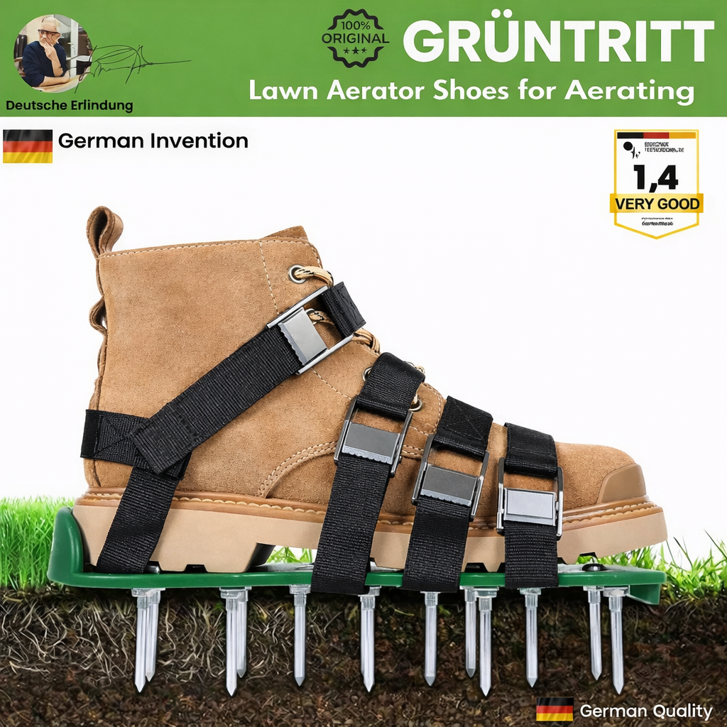 Lawn Aerator Shoes with Metal Spikes | Adjustable Straps for Walking Soil Aeration