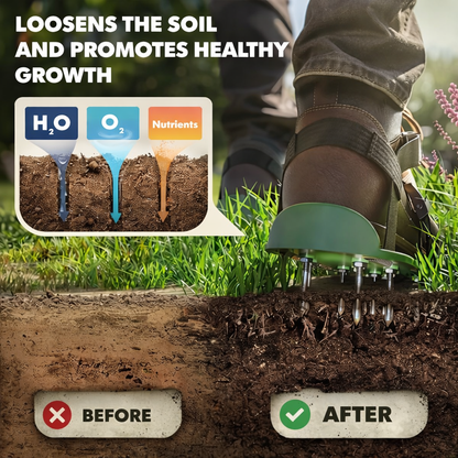 Lawn Aerator Shoes with Metal Spikes | Adjustable Straps for Walking Soil Aeration