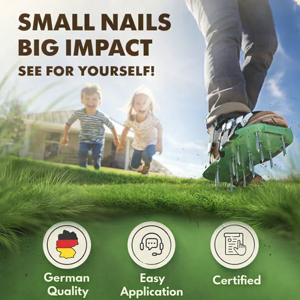 Lawn Aerator Shoes with Metal Spikes | Adjustable Straps for Walking Soil Aeration