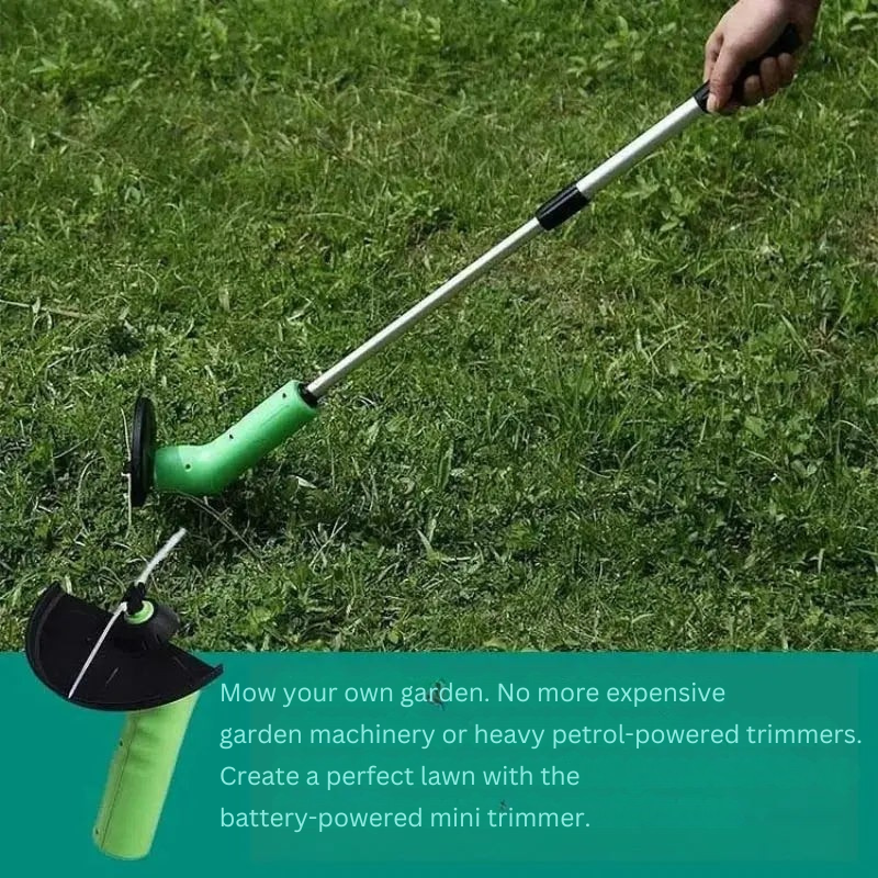 Cordless Grass Trimmer with Battery Power for Precise Edging Along Paths and Beds