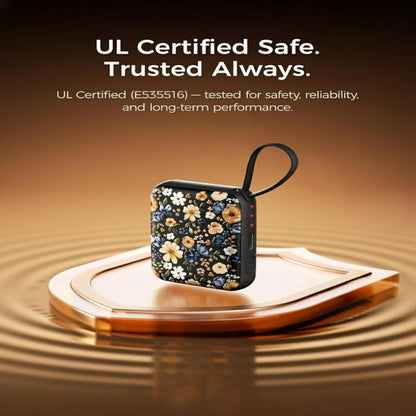 Rechargeable Electric Hand Warmer with 3 Heat Levels, Floral Design & Up to 7 Hours Warmth