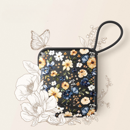 Rechargeable Electric Hand Warmer with 3 Heat Levels, Floral Design & Up to 7 Hours Warmth