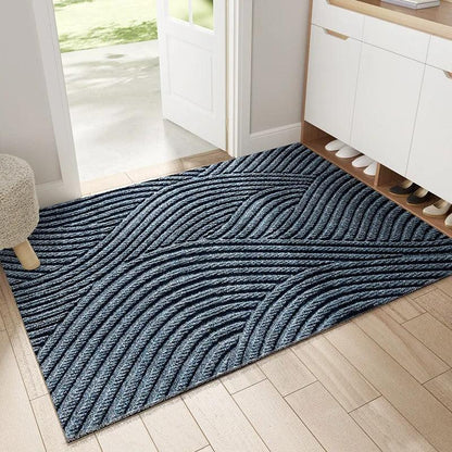 Non-Slip PVC Doormat with Sand and Dirt-Trapping Design for Indoor and Outdoor Entryways