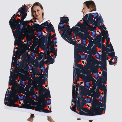 Oversized Blanket Hoodie - Wearable Hooded Blanket for Adults, Full Coverage Fit