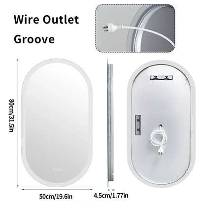 Oval LED Bathroom Mirror