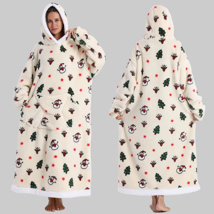 Oversized Blanket Hoodie - Wearable Hooded Blanket for Adults, Full Coverage Fit