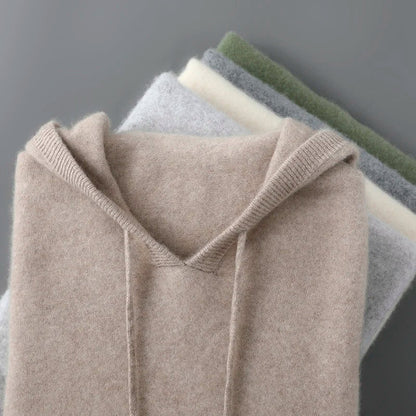 Men's Wool and Cashmere Blend Knit Jumper, Soft Warm Long Sleeve Pullover for Casual and Smart Wear