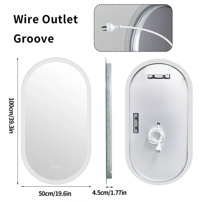 Oval LED Bathroom Mirror
