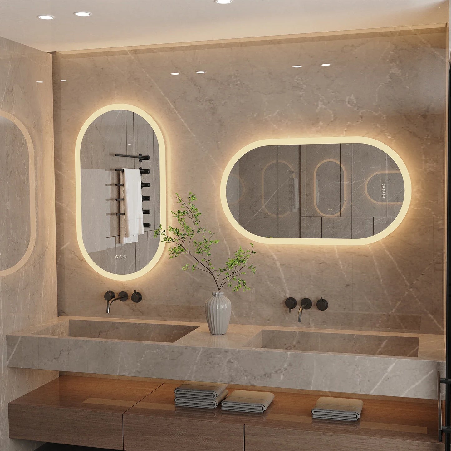 Oval LED Bathroom Mirror