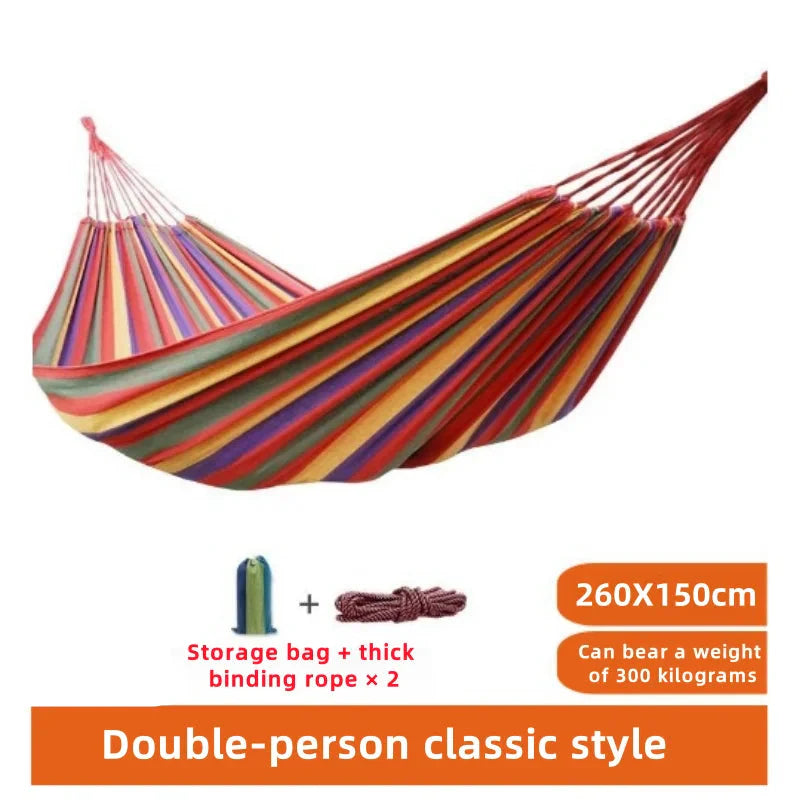 Striped Double Swing Hammock