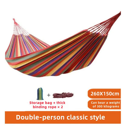 Striped Double Swing Hammock