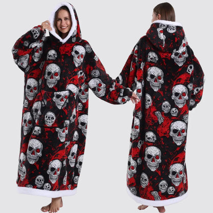 Oversized Blanket Hoodie - Wearable Hooded Blanket for Adults, Full Coverage Fit