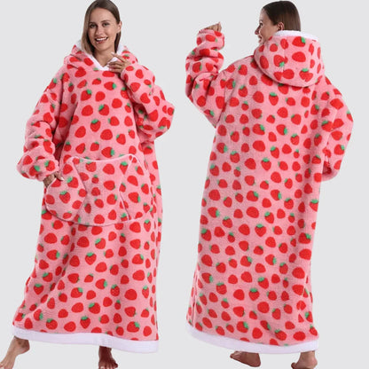 Oversized Blanket Hoodie - Wearable Hooded Blanket for Adults, Full Coverage Fit
