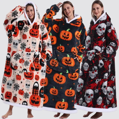 Oversized Blanket Hoodie - Wearable Hooded Blanket for Adults, Full Coverage Fit