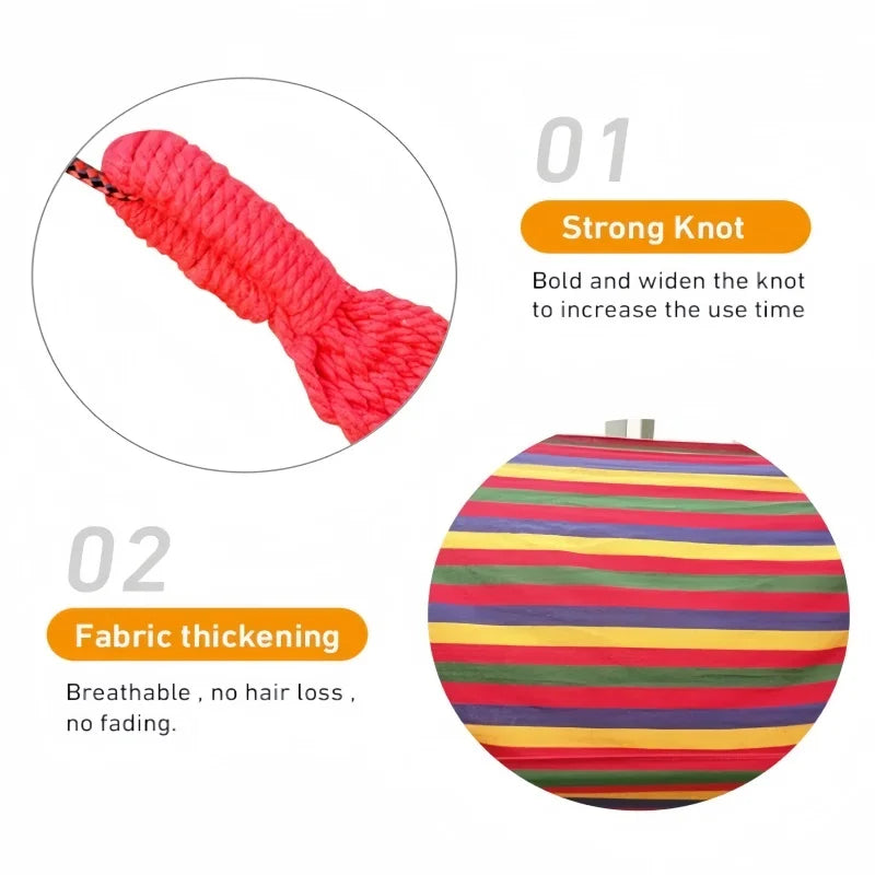Striped Double Swing Hammock