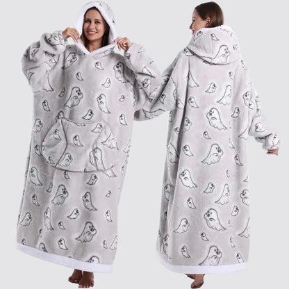 Oversized Blanket Hoodie - Wearable Hooded Blanket for Adults, Full Coverage Fit