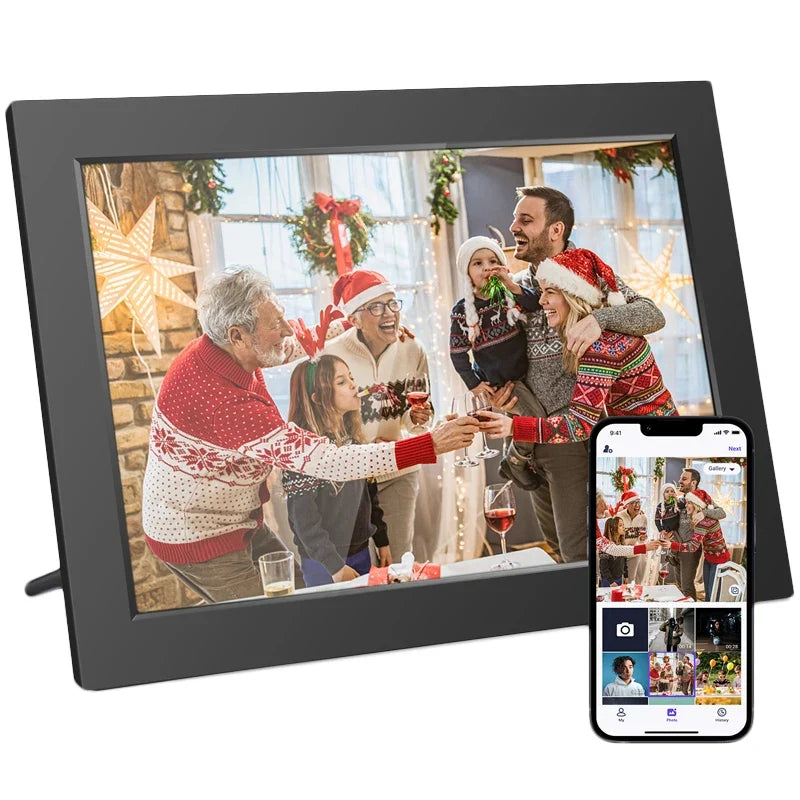 WiFi Digital Photo Frame with 25.6cm IPS Touchscreen, 32GB Storage & Auto-Rotate Slideshow