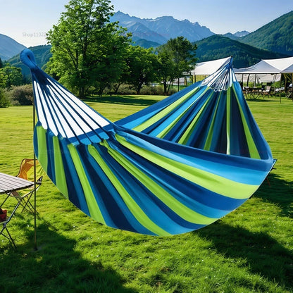 Striped Double Swing Hammock