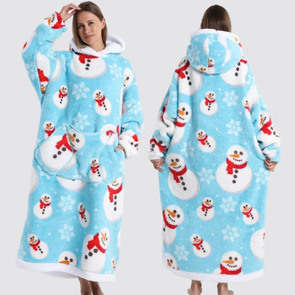 Oversized Blanket Hoodie - Wearable Hooded Blanket for Adults, Full Coverage Fit