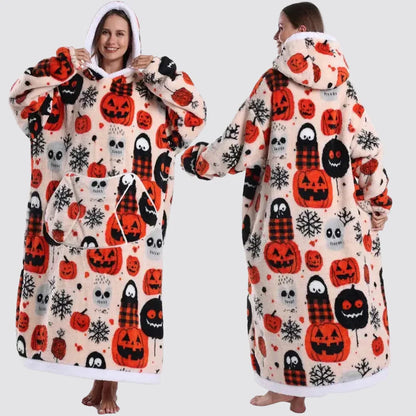 Oversized Blanket Hoodie - Wearable Hooded Blanket for Adults, Full Coverage Fit