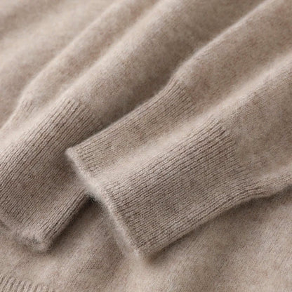 Men's Wool and Cashmere Blend Knit Jumper, Soft Warm Long Sleeve Pullover for Casual and Smart Wear