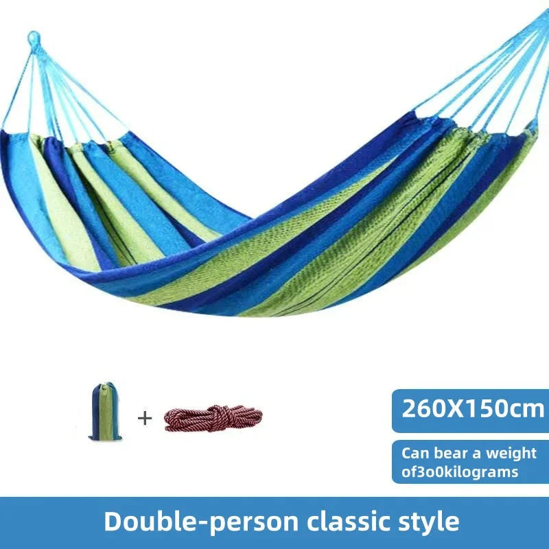 Striped Double Swing Hammock
