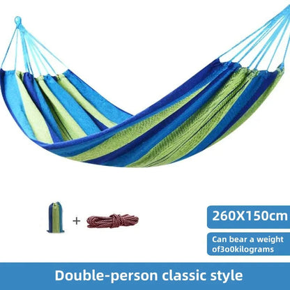 Striped Double Swing Hammock