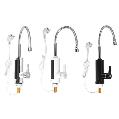 3000W Instant Electric Hot Water Tap with LED Temperature Display, Warm Water in Seconds