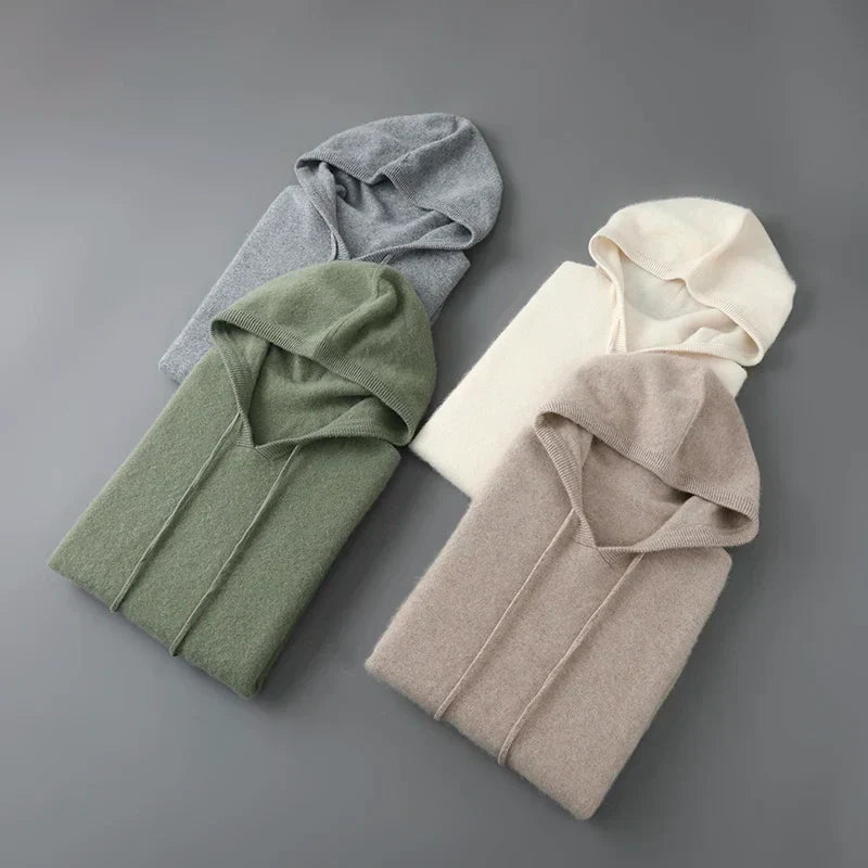 Men's Wool and Cashmere Blend Knit Jumper, Soft Warm Long Sleeve Pullover for Casual and Smart Wear