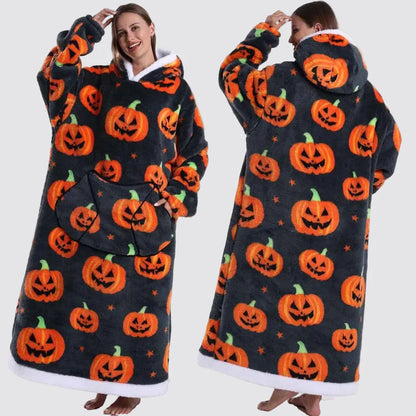 Oversized Blanket Hoodie - Wearable Hooded Blanket for Adults, Full Coverage Fit