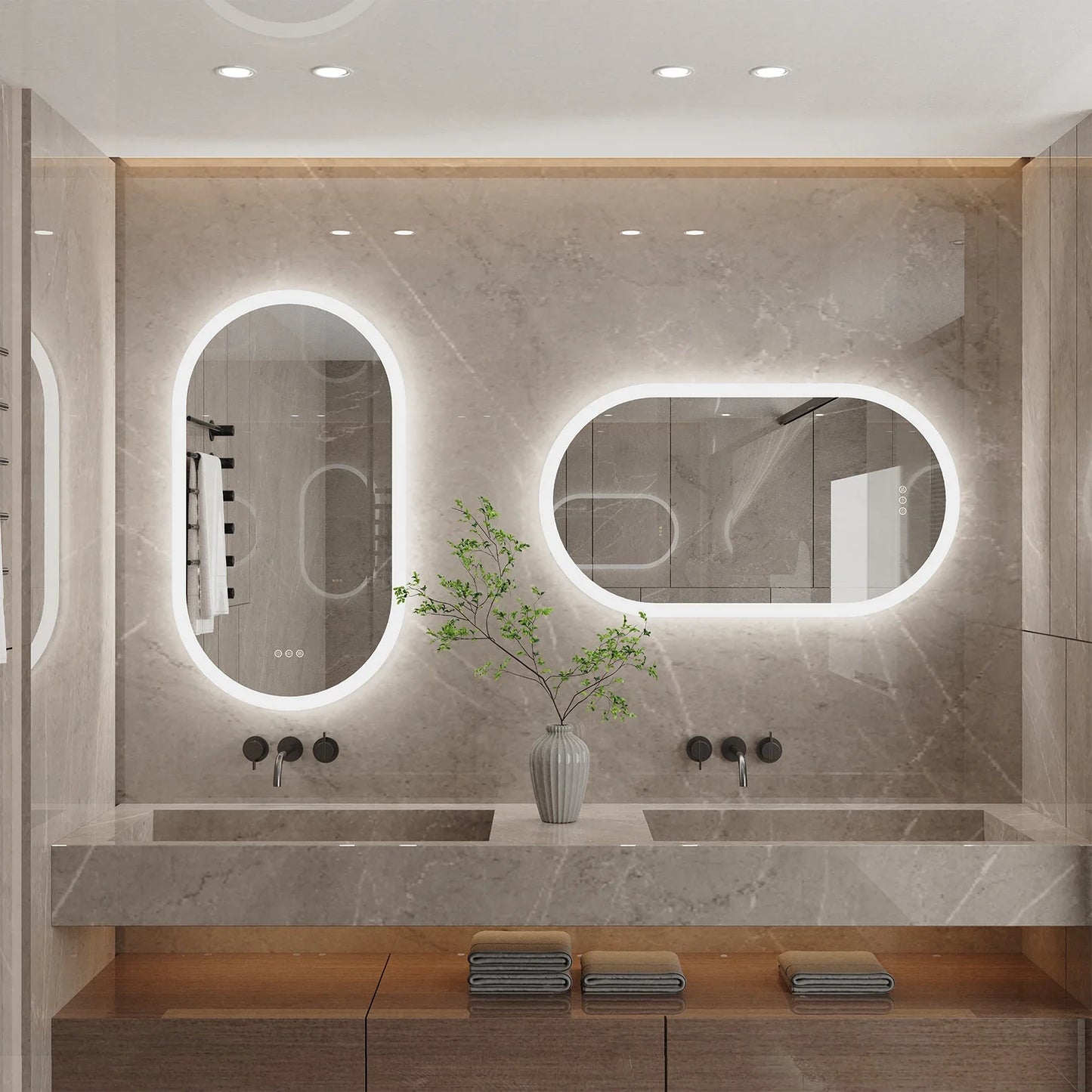 Oval LED Bathroom Mirror