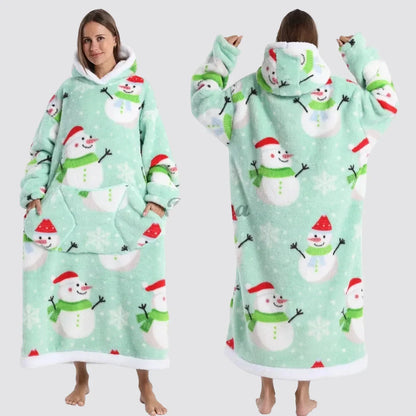 Oversized Blanket Hoodie - Wearable Hooded Blanket for Adults, Full Coverage Fit