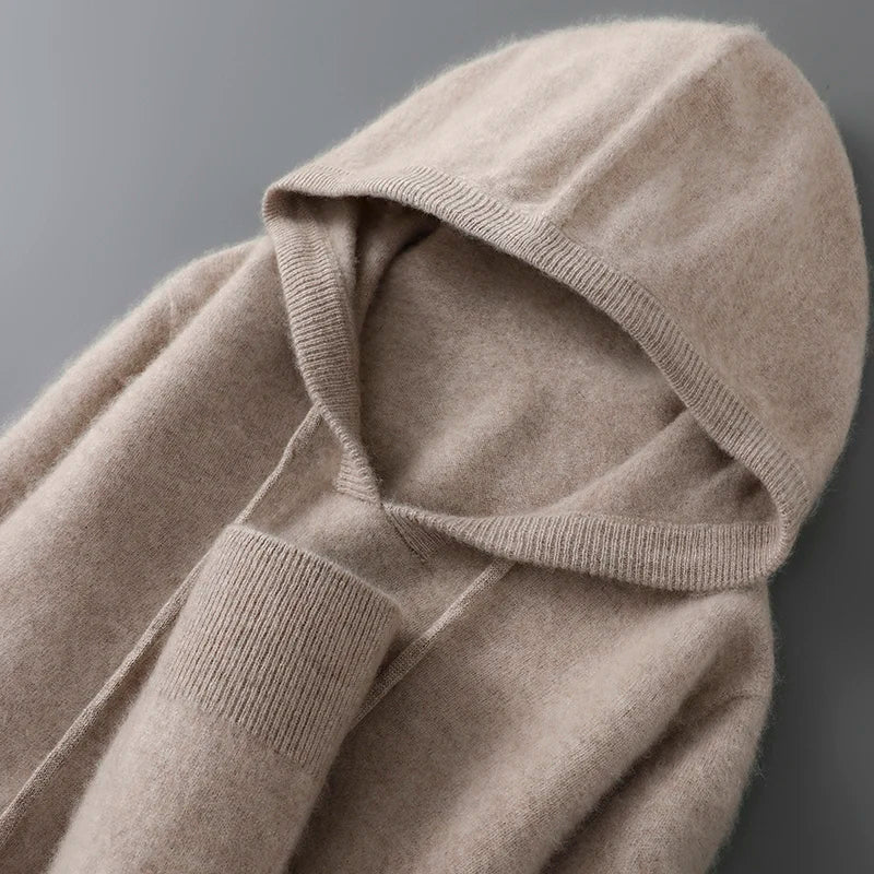 Men's Wool and Cashmere Blend Knit Jumper, Soft Warm Long Sleeve Pullover for Casual and Smart Wear