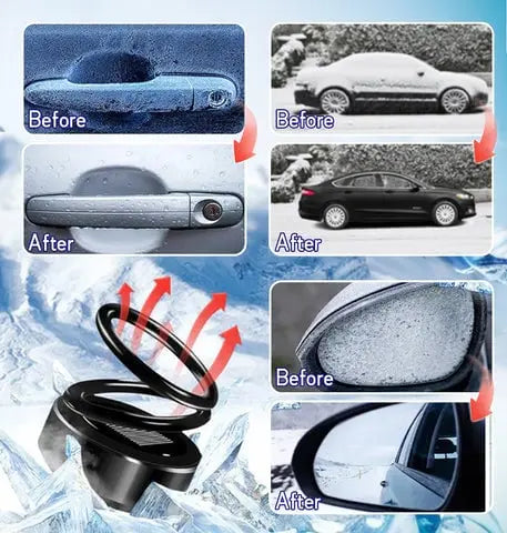 Solar Powered Car Heater and Windscreen Defogger Compact Vehicle Moisture Reducing Warmth Aid