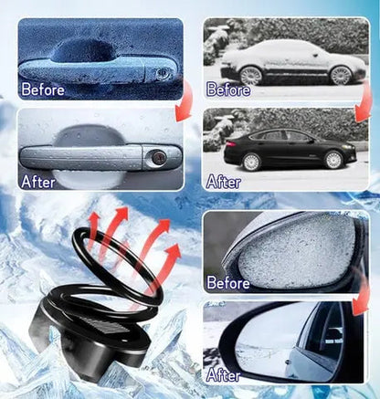 Solar Powered Car Heater and Windscreen Defogger Compact Vehicle Moisture Reducing Warmth Aid