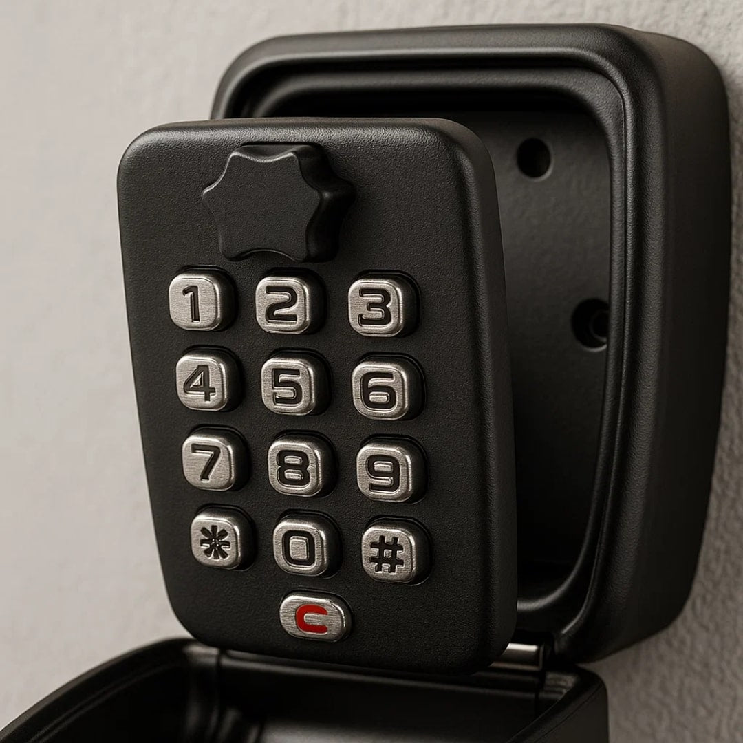 Weatherproof Metal Key Safe with Adjustable Combination Lock, Wall-Mounted Design