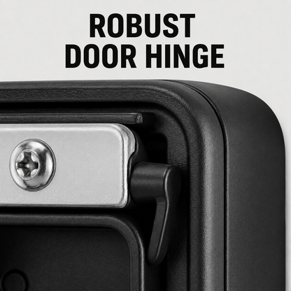 Weatherproof Metal Key Safe with Adjustable Combination Lock, Wall-Mounted Design