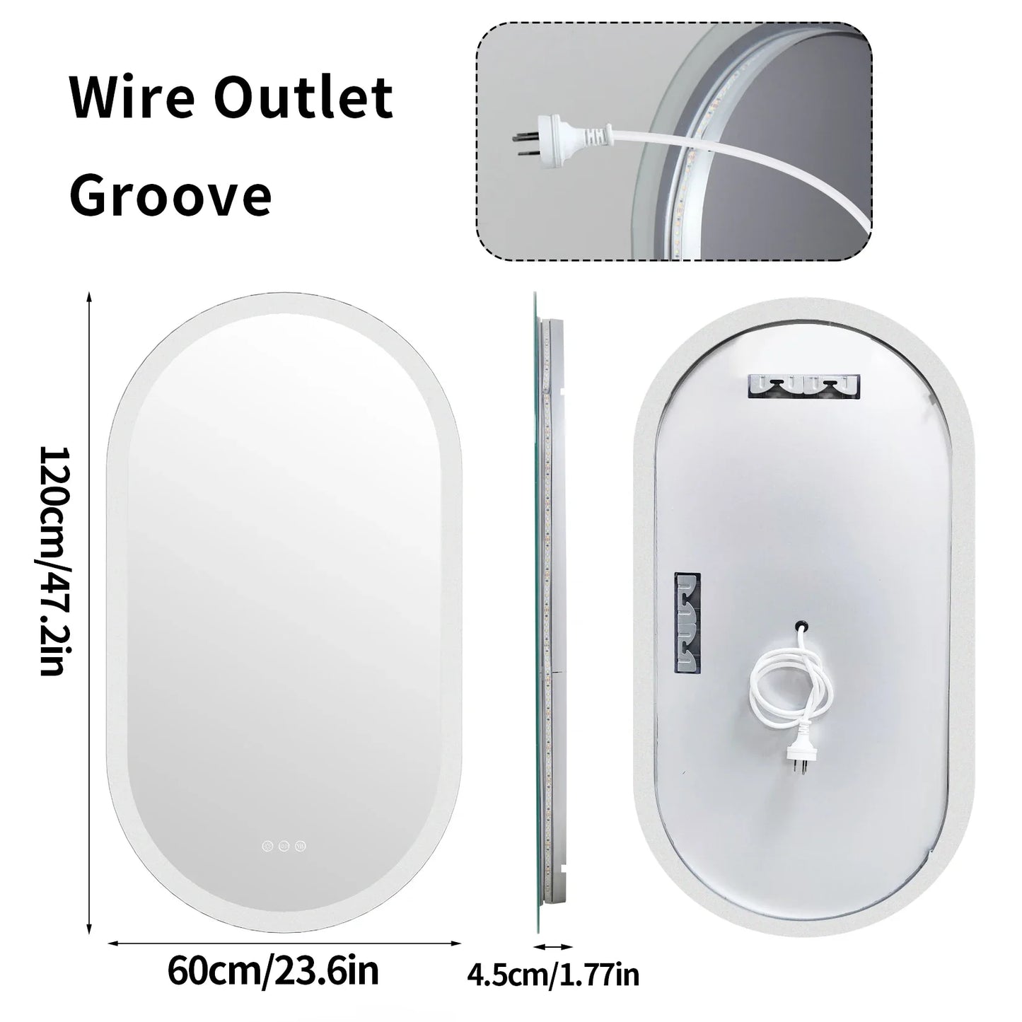 Oval LED Bathroom Mirror