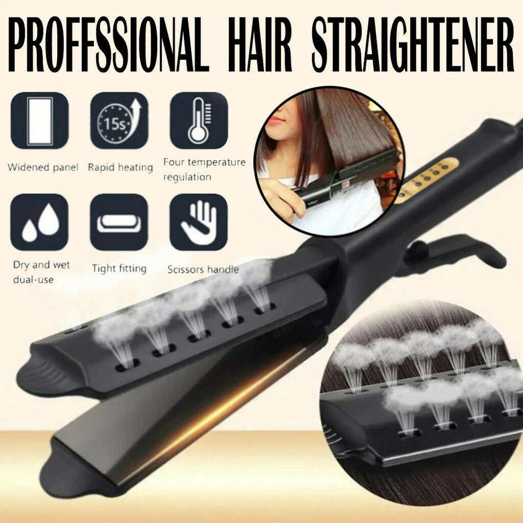 Hair Straightener with PTC Heating Ventilated Plates 15 Second Heat Up Scissor Handle Frizz Control
