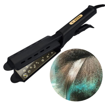 Hair Straightener with PTC Heating Ventilated Plates 15 Second Heat Up Scissor Handle Frizz Control