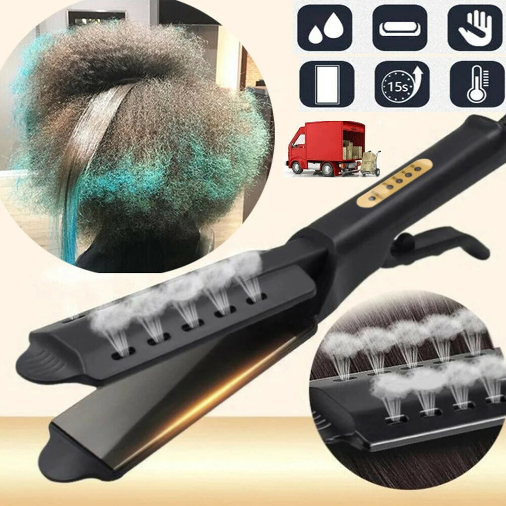 Hair Straightener with PTC Heating Ventilated Plates 15 Second Heat Up Scissor Handle Frizz Control