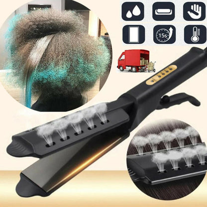 Hair Straightener with PTC Heating Ventilated Plates 15 Second Heat Up Scissor Handle Frizz Control