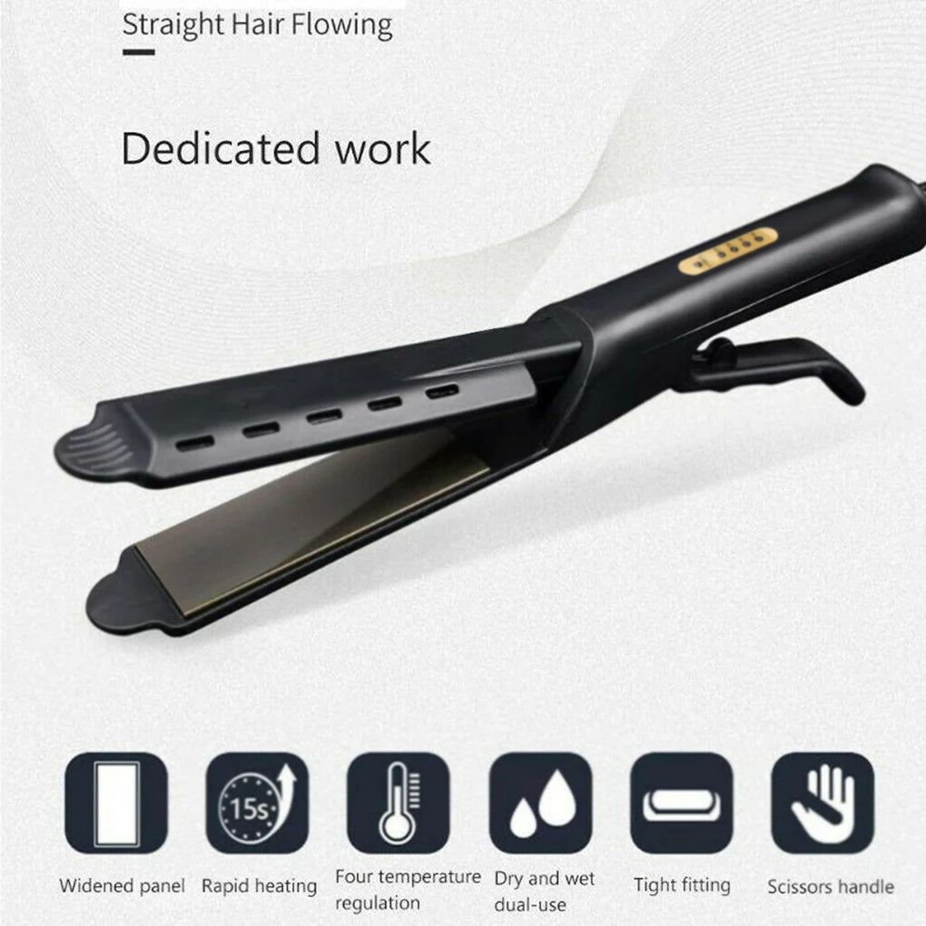 Hair Straightener with PTC Heating Ventilated Plates 15 Second Heat Up Scissor Handle Frizz Control
