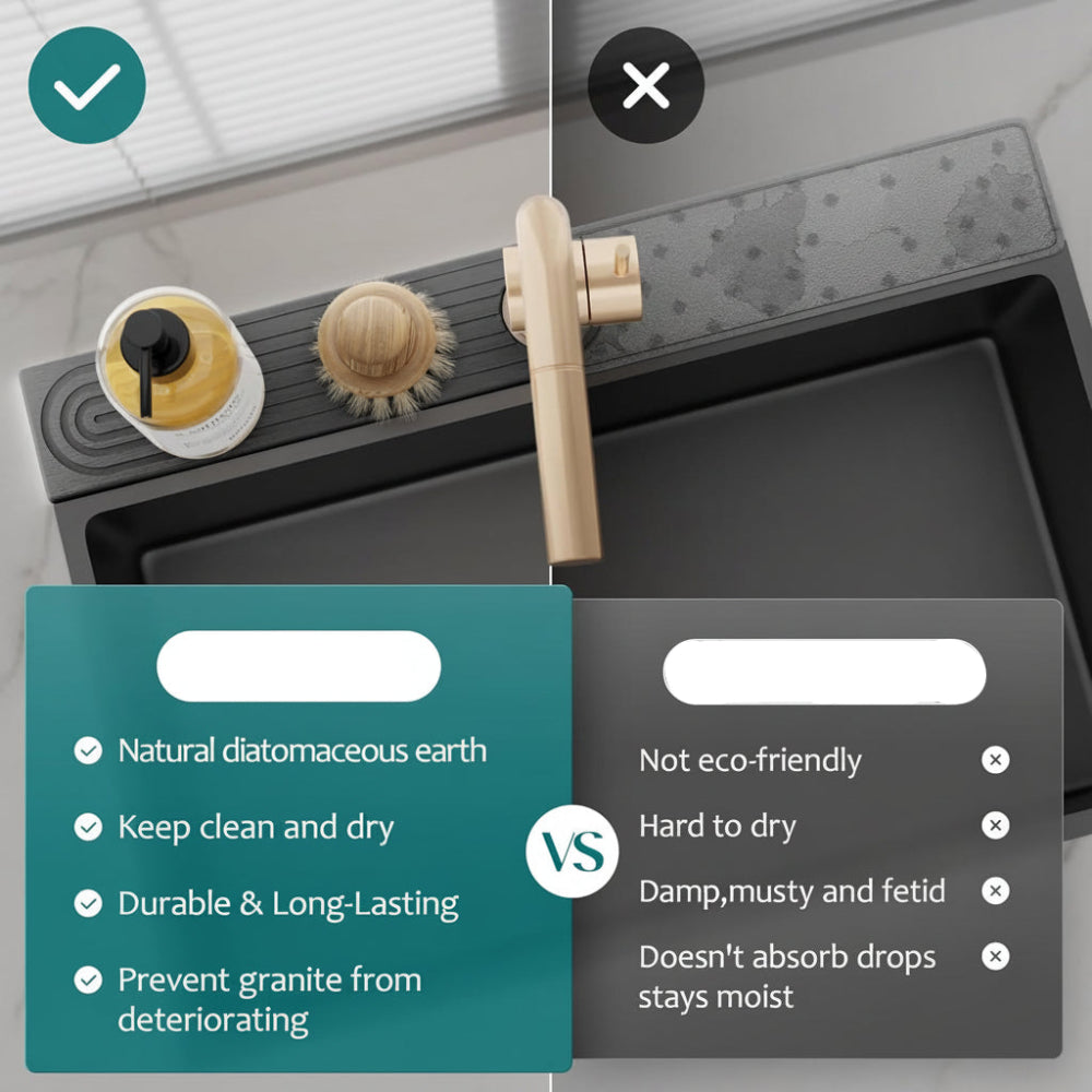 Diatomite Stone Sink Mat