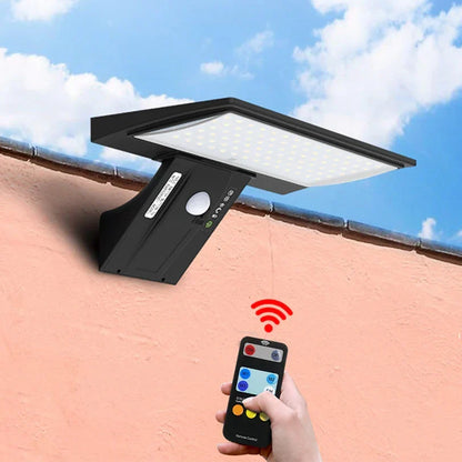 Solar LED Wall Light with Motion Sensor, Remote Control and Weatherproof IP65 Design
