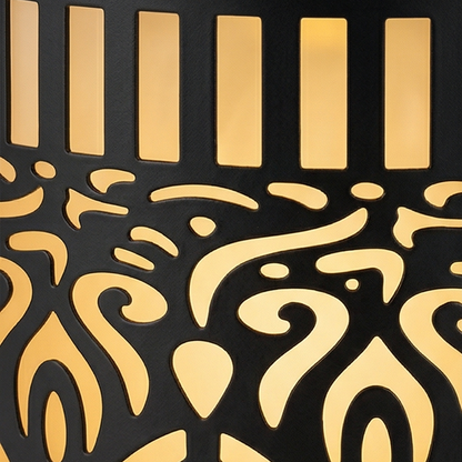 Solar Wall Light with Decorative Mandala Pattern and Automatic Dusk-to-Dawn Sensor