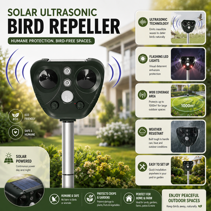 Solar Ultrasonic Bird Repeller