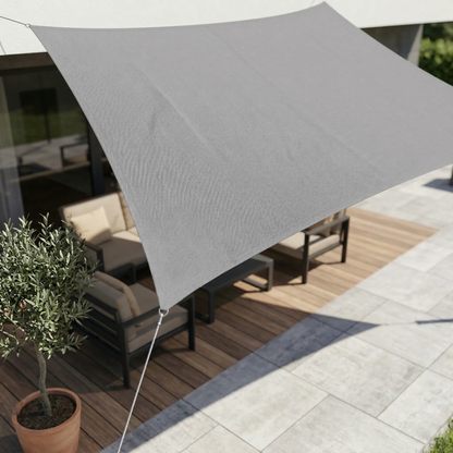 Rectangular Waterproof Sun Shade Sail with UV Protection for Terrace and Garden Use